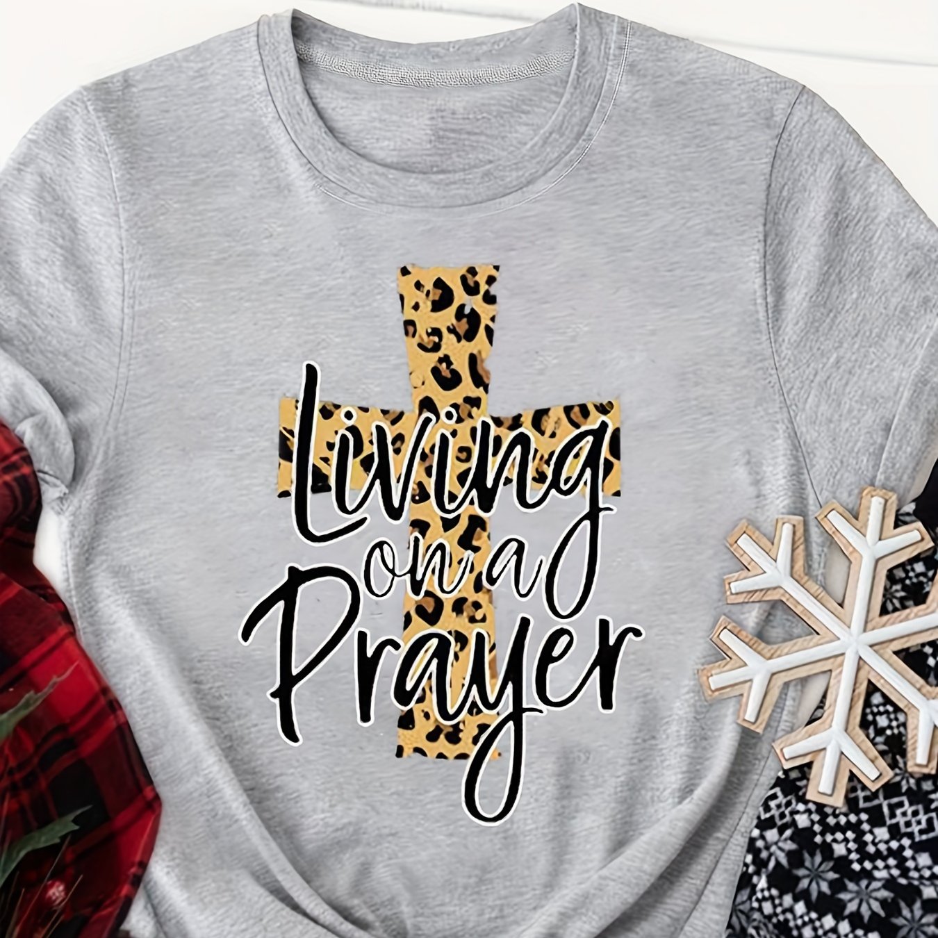 Living On A Pray Women's Christian T-shirt claimedbygoddesigns