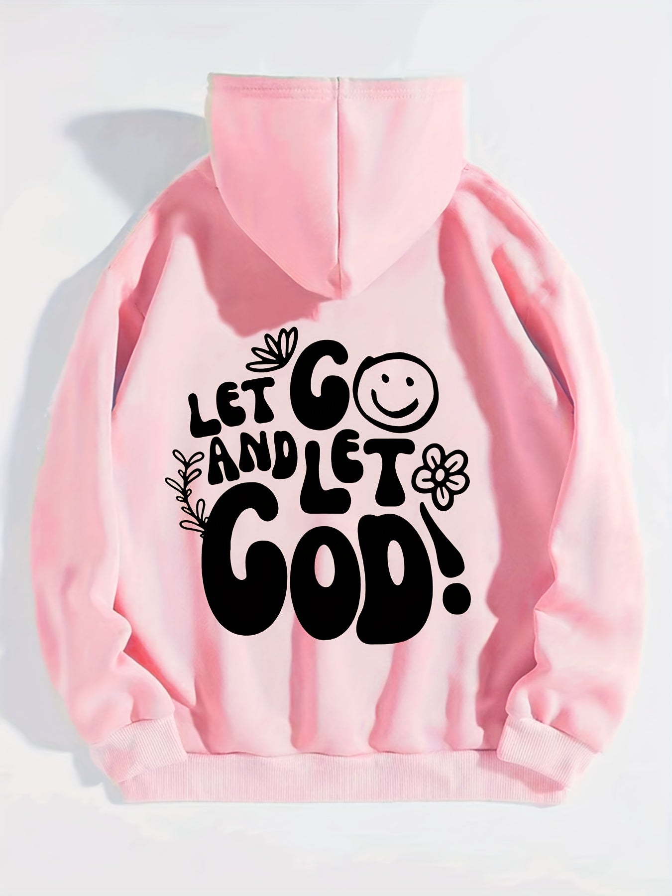 Let Go & Let God Youth Christian Pullover Hooded Sweatshirt claimedbygoddesigns