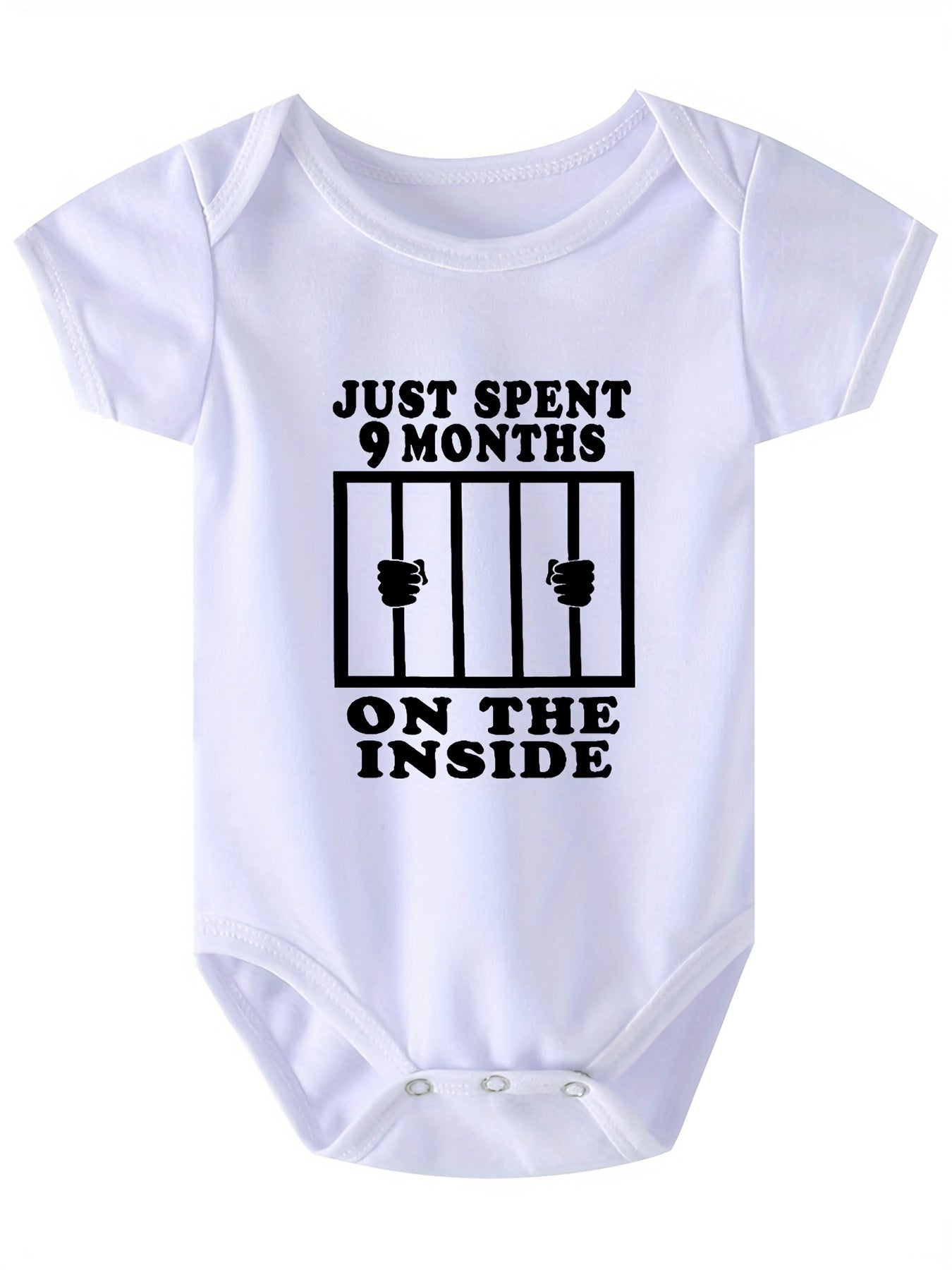 JUST SPENT 9 MONTHS ON THE INSIDE Christian Baby Onesie claimedbygoddesigns