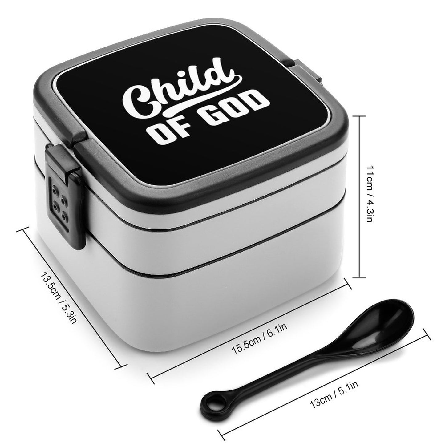 CHILD OF GOD 2-Tier Stackable Bento Lunch Box unique Christian Gift For the everyday Christian SALE-Personal Design