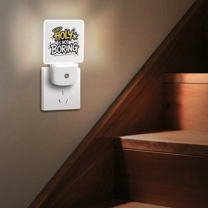 Holy Is Not Boring Christian Night Light For Kids - ClaimedbyGodDesigns