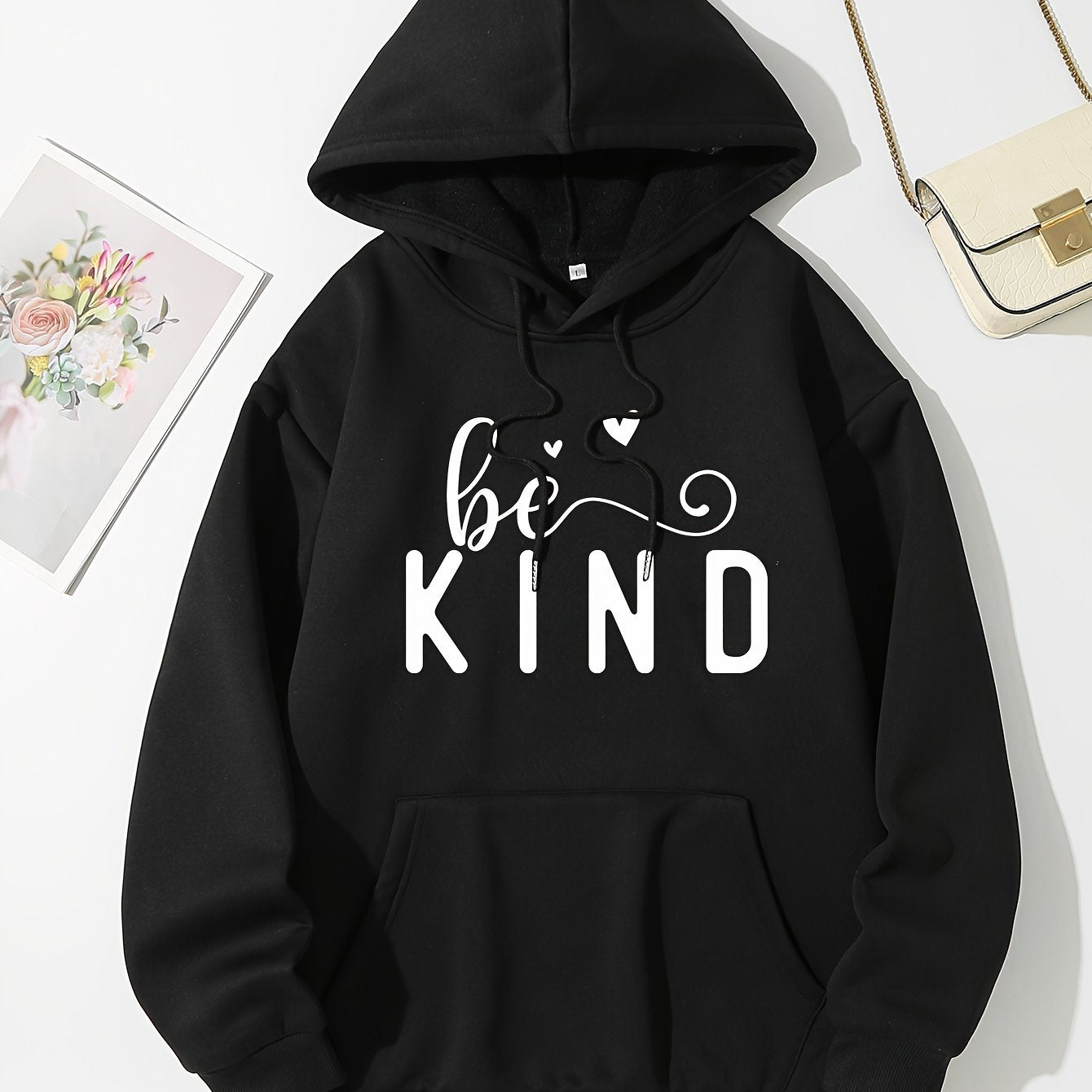 Be Kind Women's Christian Pullover Hooded Sweatshirt claimedbygoddesigns