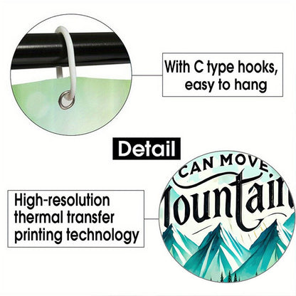 Our Faith Can Move Mountains Christian Waterproof Shower Curtain
