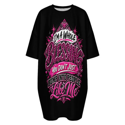 I'm A Whole Blessing You Don't Just Bump Into People Like Me One Size Women's Christian Flannel Nightdress