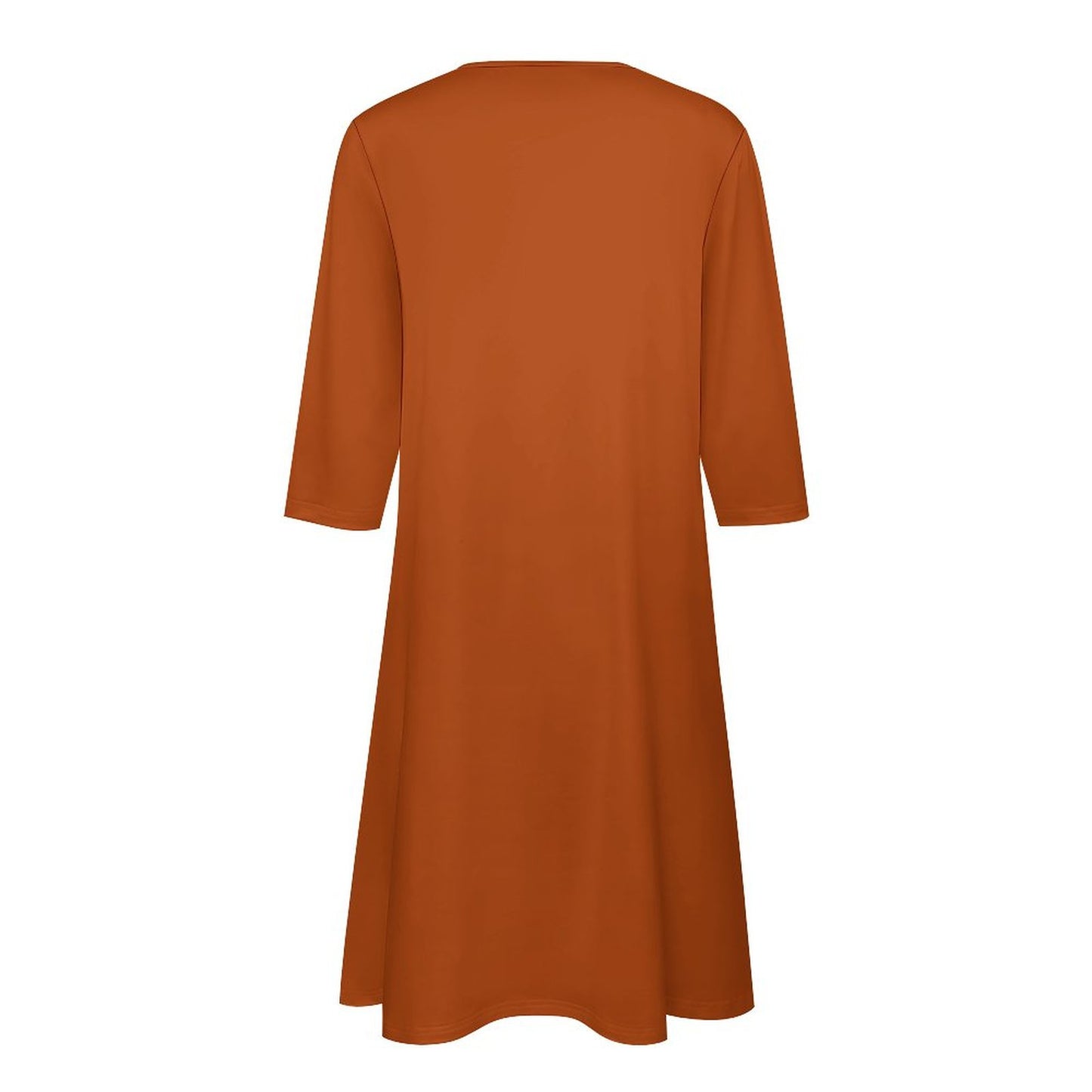 Motherhood Is My Ministry Christian V-neck 3/4 Sleeve Dress with Pockets