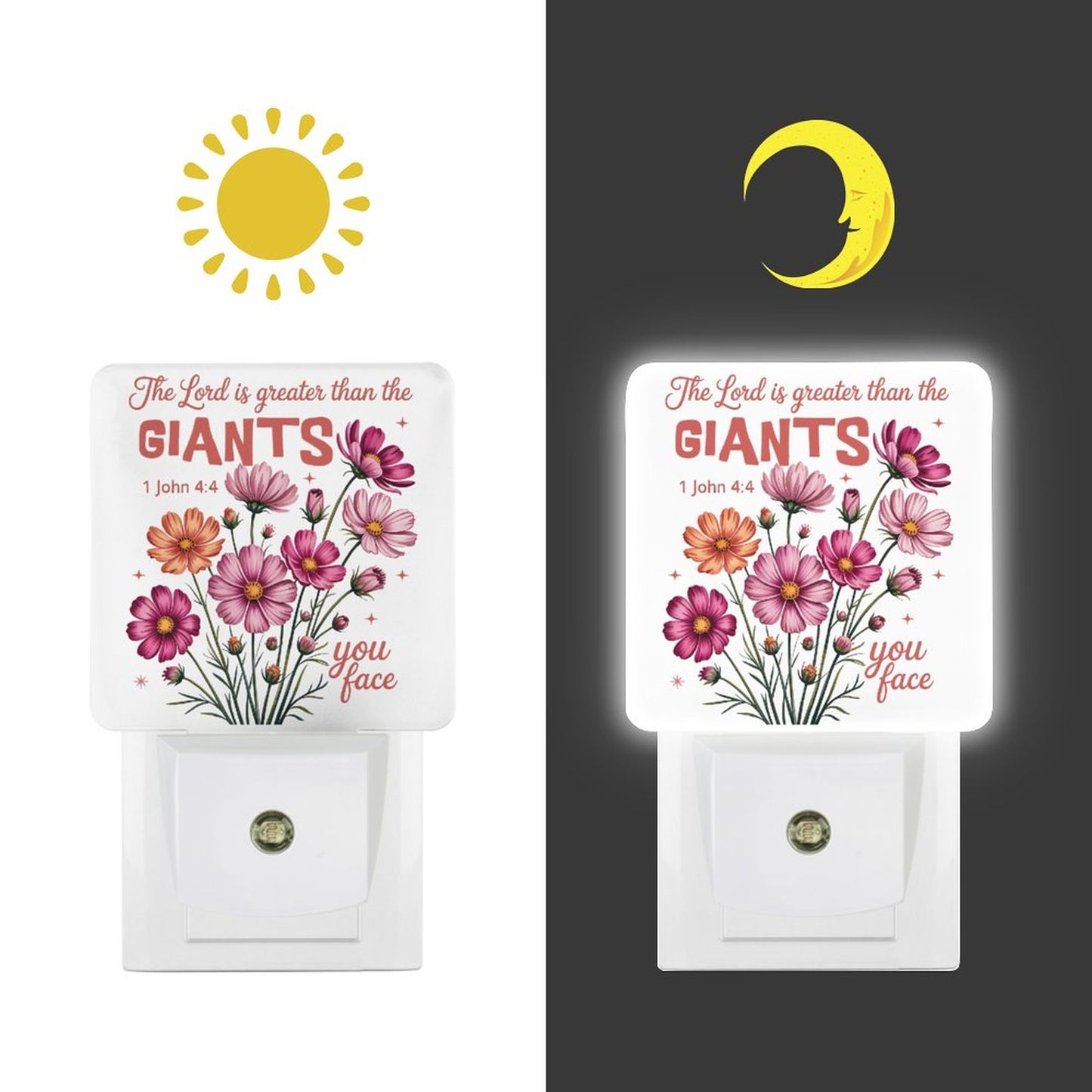 He Is Greater Than The Giants Christian Night Light For Kids - ClaimedbyGodDesigns