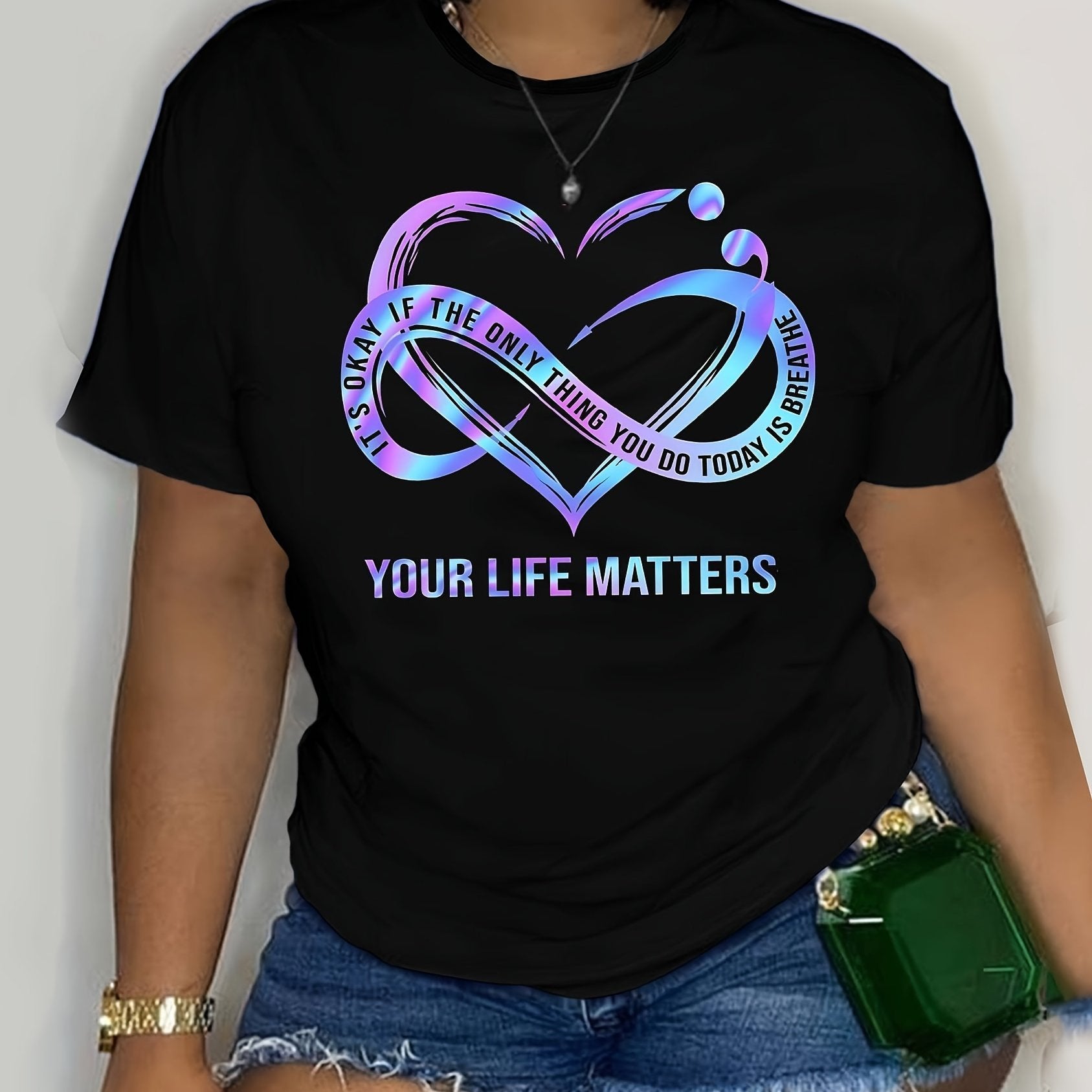 Your Life Matters Plus Size Women's Christian T-shirt claimedbygoddesigns