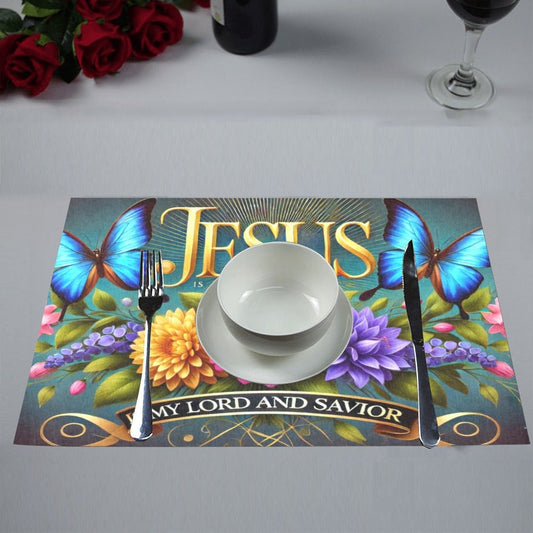 Lord And Savior Christian Placemat 12’’ x 18’’ (Set of 6) - ClaimedbyGodDesigns