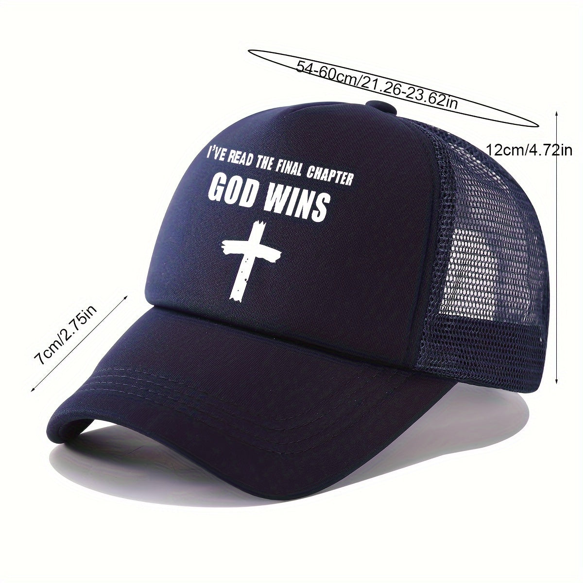 GOD WINS Christian Trucker Cap claimedbygoddesigns