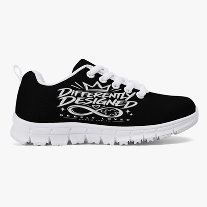 Differently Designed, Deeply Loved kids' sneakers, mesh detail