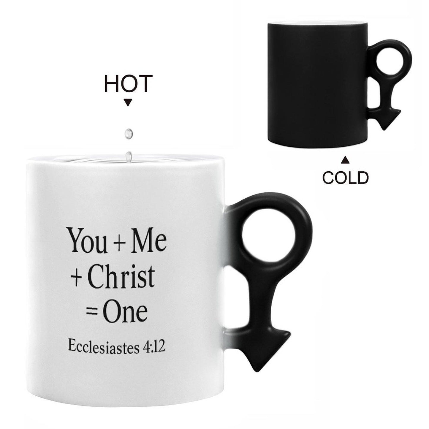 Christian Couple Color-Changing Mugs – Ecclesiastes 4:12 Unity Gift Set