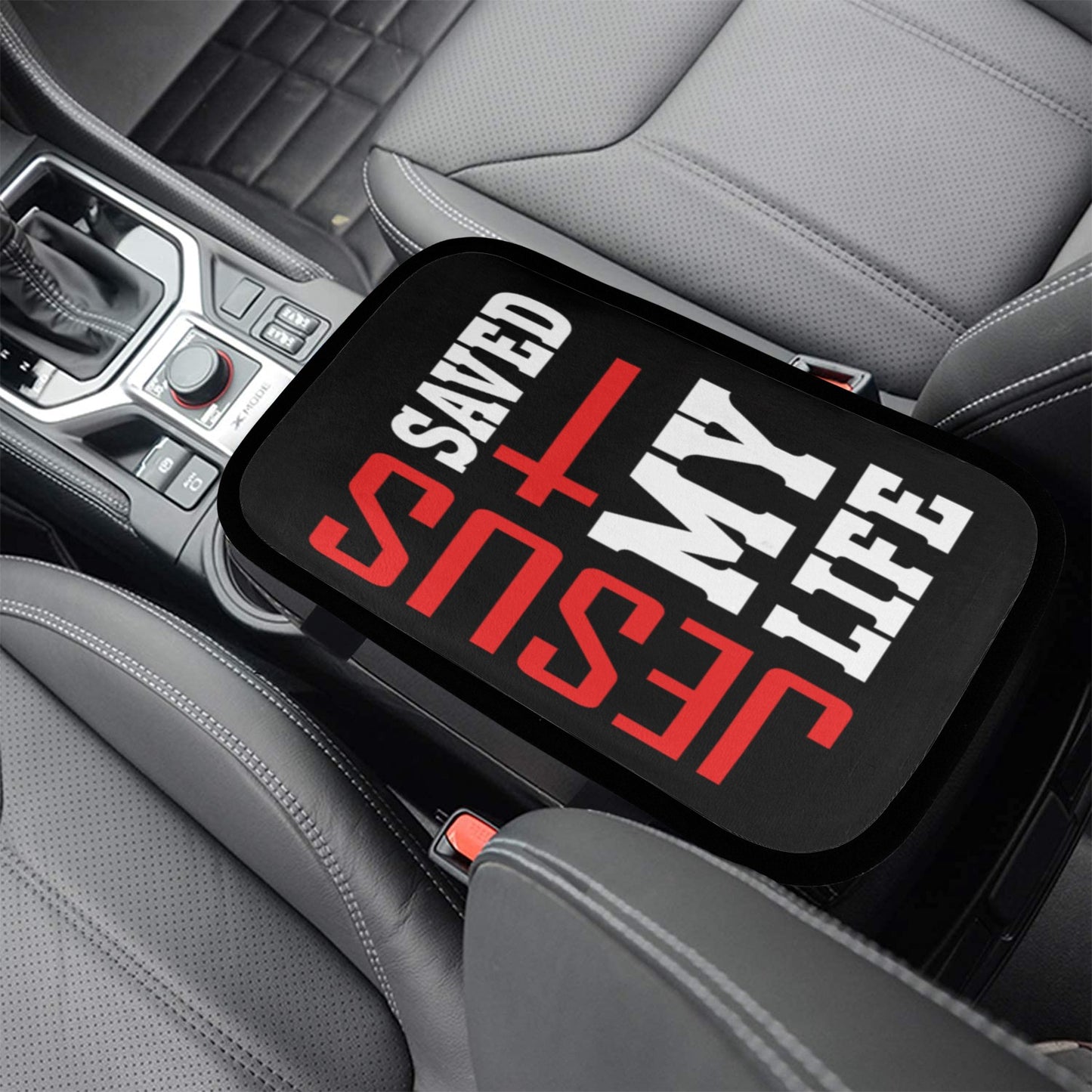 Jesus Saved My Life Christian Car Armrest Cover - ClaimedbyGodDesigns