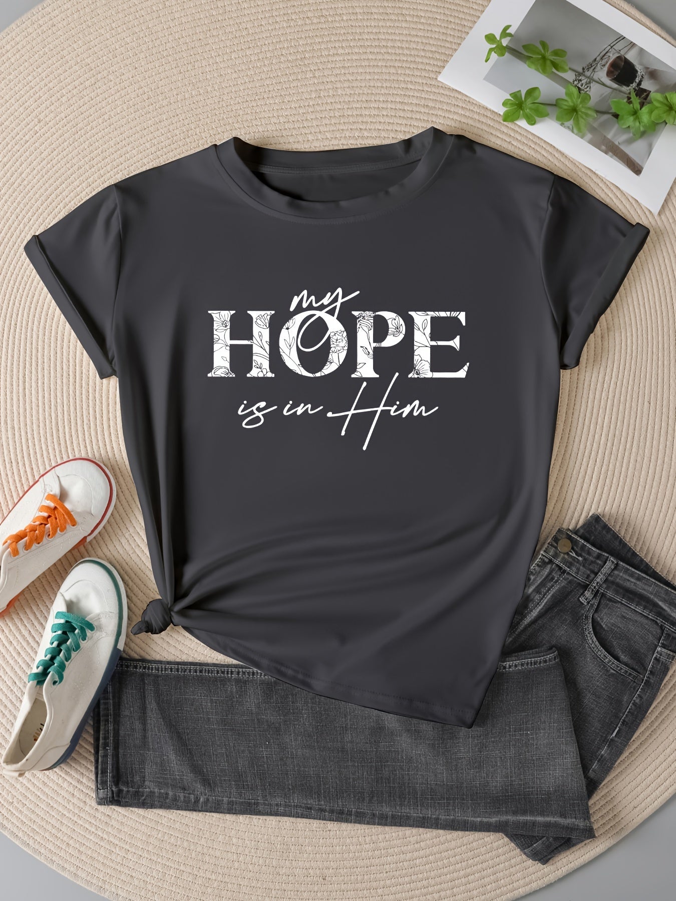 My Hope Is In Him Women's Christian T-shirt claimedbygoddesigns