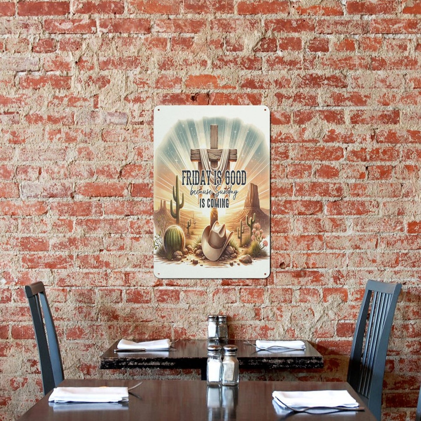 Friday Is Good Christian Metal Sign - ClaimedbyGodDesigns