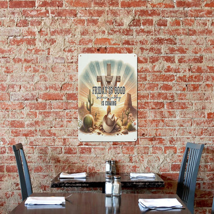 Friday Is Good Christian Metal Sign - ClaimedbyGodDesigns