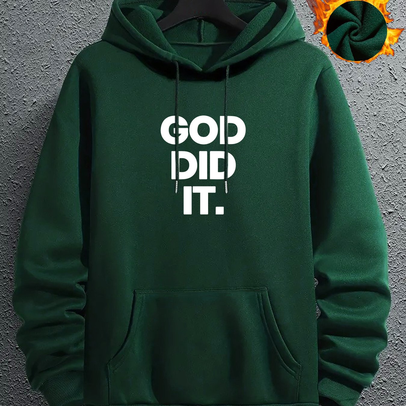 GOD DID IT Men's Christian Pullover Hooded Sweatshirt claimedbygoddesigns