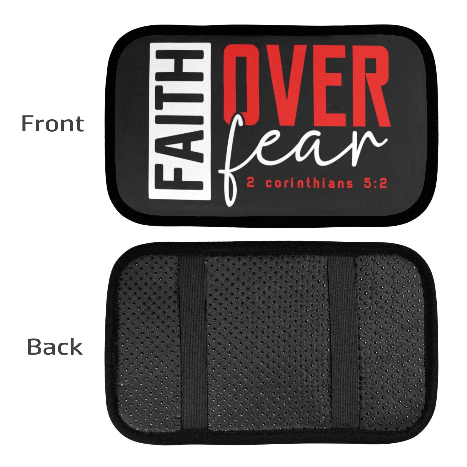 Faith over Fear Car Armrest Cover - ClaimedbyGodDesigns