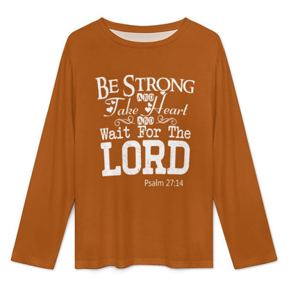 Be Strong And Wait On Him Women's Christian Pajamas - ClaimedbyGodDesigns