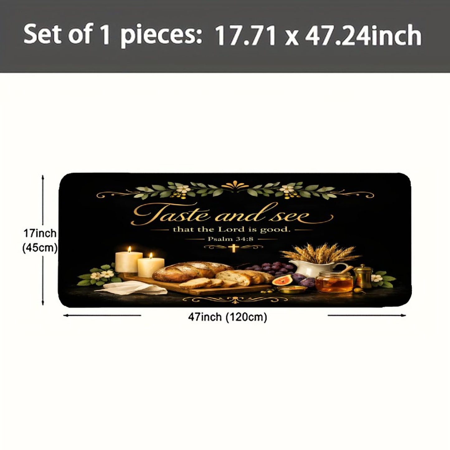 Taste And See That The Lord Is Good Christian Kitchen Mat
