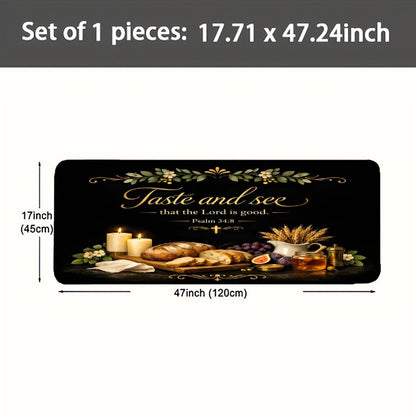 Taste And See That The Lord Is Good Christian Kitchen Mat
