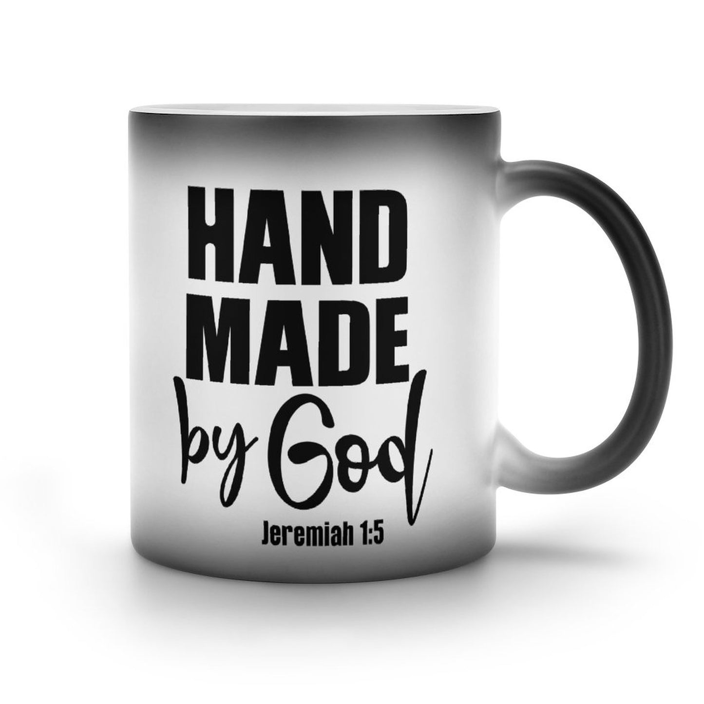 Hand Made By God Christian Color Changing Mug (Dual-sided)