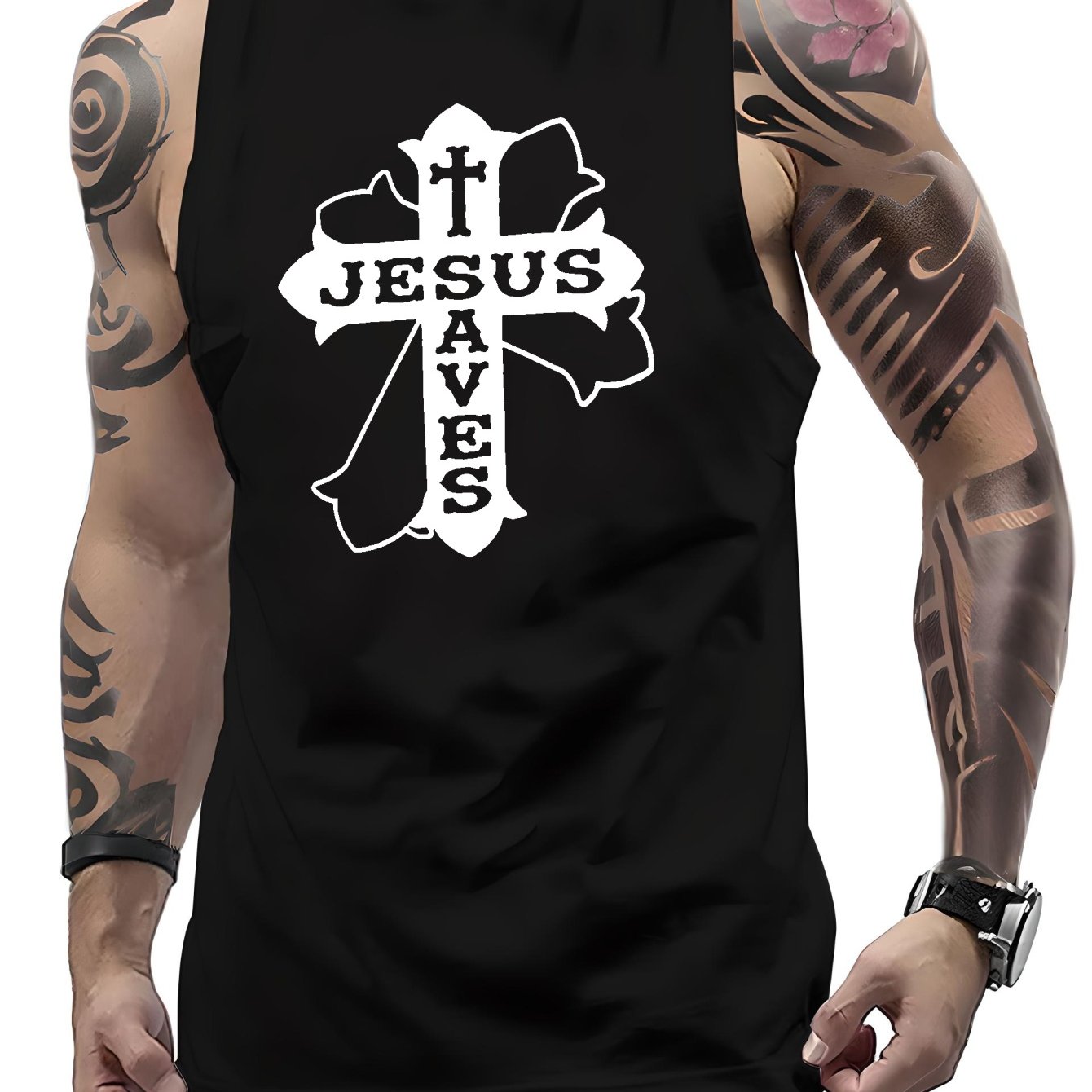 Jesus Saves Men's Christian Tank Top claimedbygoddesigns