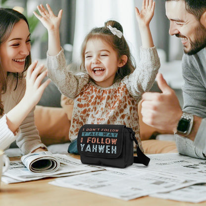 I Don't Follow Y'all Way I Follow Yahweh Christian Kids Flap Crossbody Bag