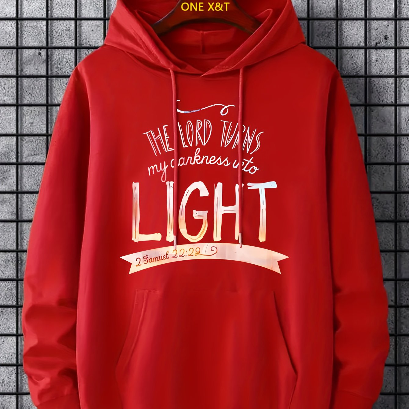2 Samuel 22:22 The Lord Turns My Darkness Into Light Unisex Christian Pullover Hooded Sweatshirt claimedbygoddesigns