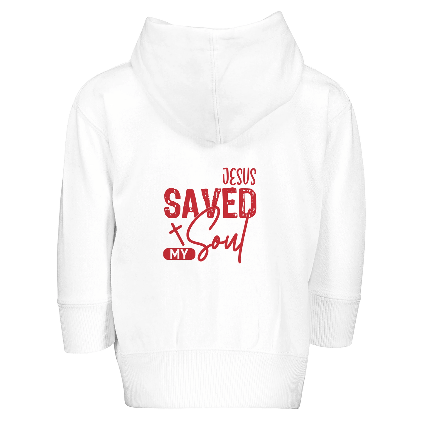 He Saved My Soul Toddler Christian Zip Fleece Hooded Sweatshirt - ClaimedbyGodDesigns