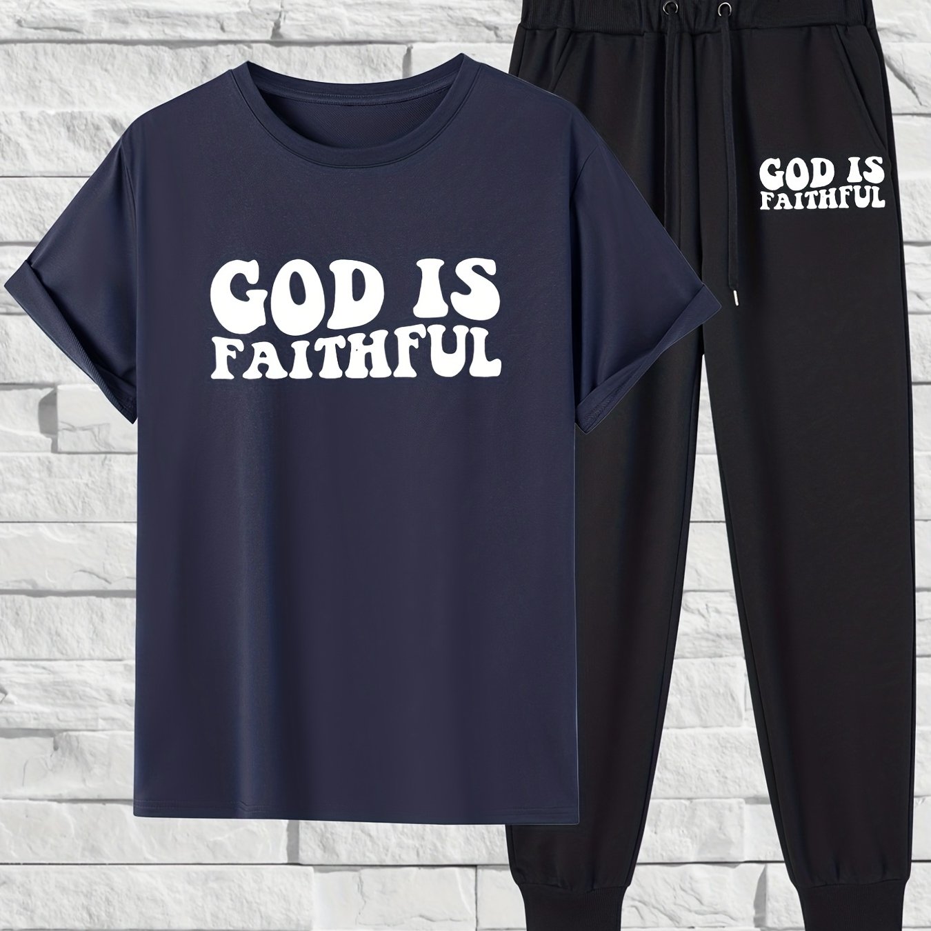 GOD IS FAITHFUL Men's Christian Casual Outfit claimedbygoddesigns