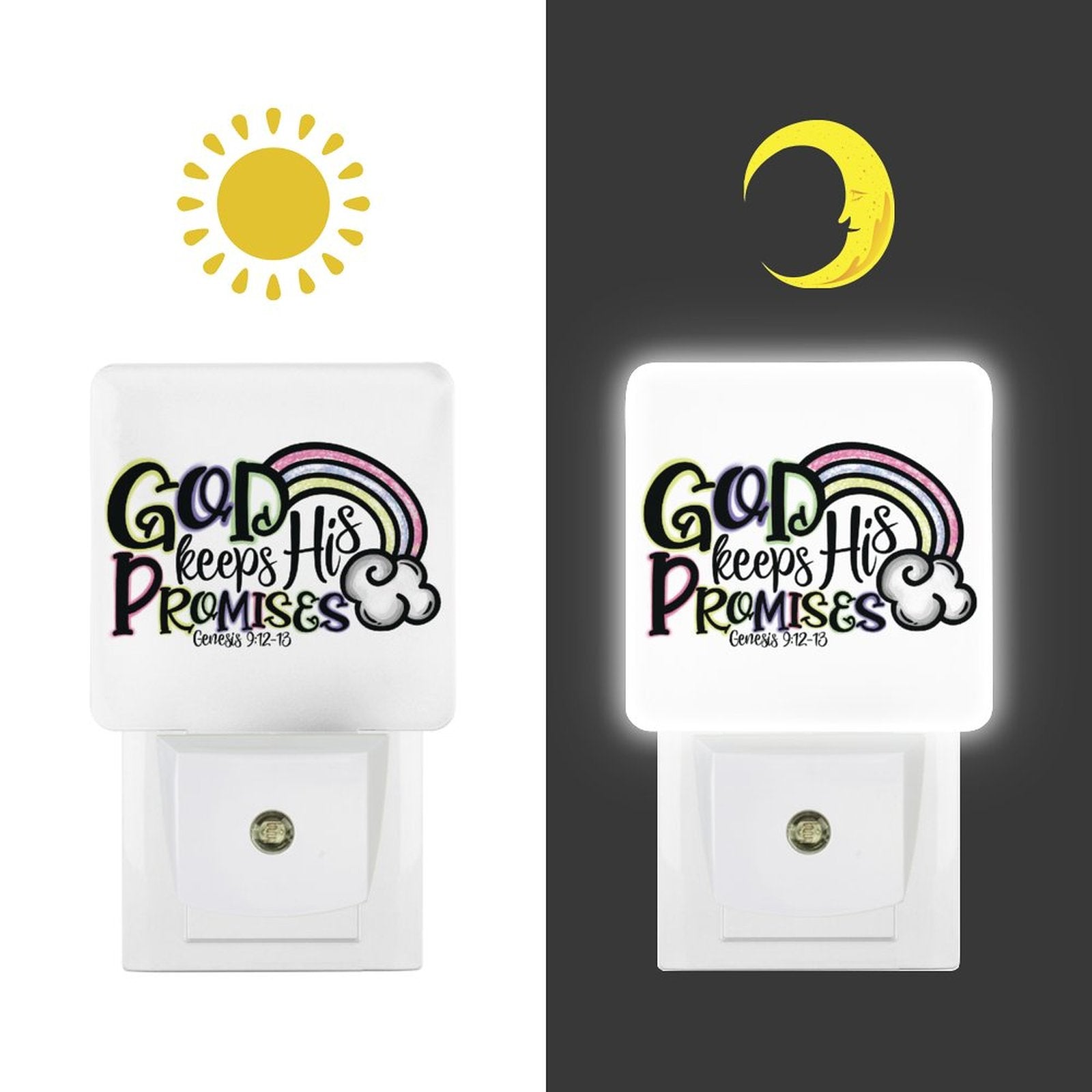 He Keeps His Promises Christian Night Light For Kids - ClaimedbyGodDesigns