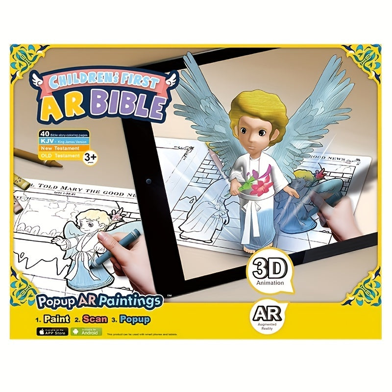 40 Sets Of AR 3D Bible Coloring Books With Suitable Content For Children Christian Activities For Kids claimedbygoddesigns