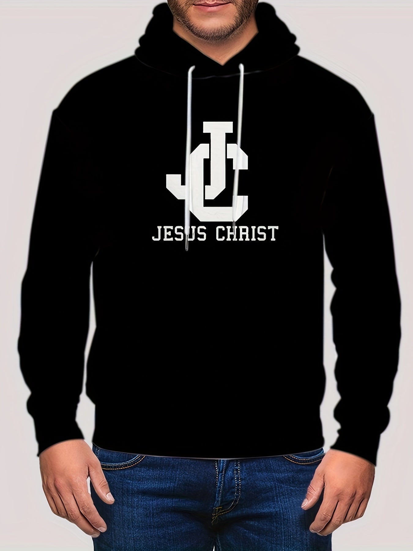 Jesus Christ Men's Christian Pullover Hooded Sweatshirt claimedbygoddesigns