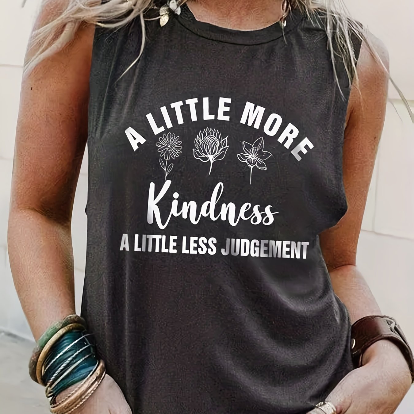 A Little More Kindness A Little Less Judgement Women's Christian Tank Top claimedbygoddesigns