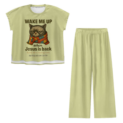 Wake Me Up When He's Here Funny Women's Christian Pajamas