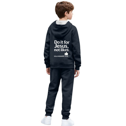 Do It For Him Not Likes Youth Christian Zippered Sportswear Outfit - ClaimedbyGodDesigns