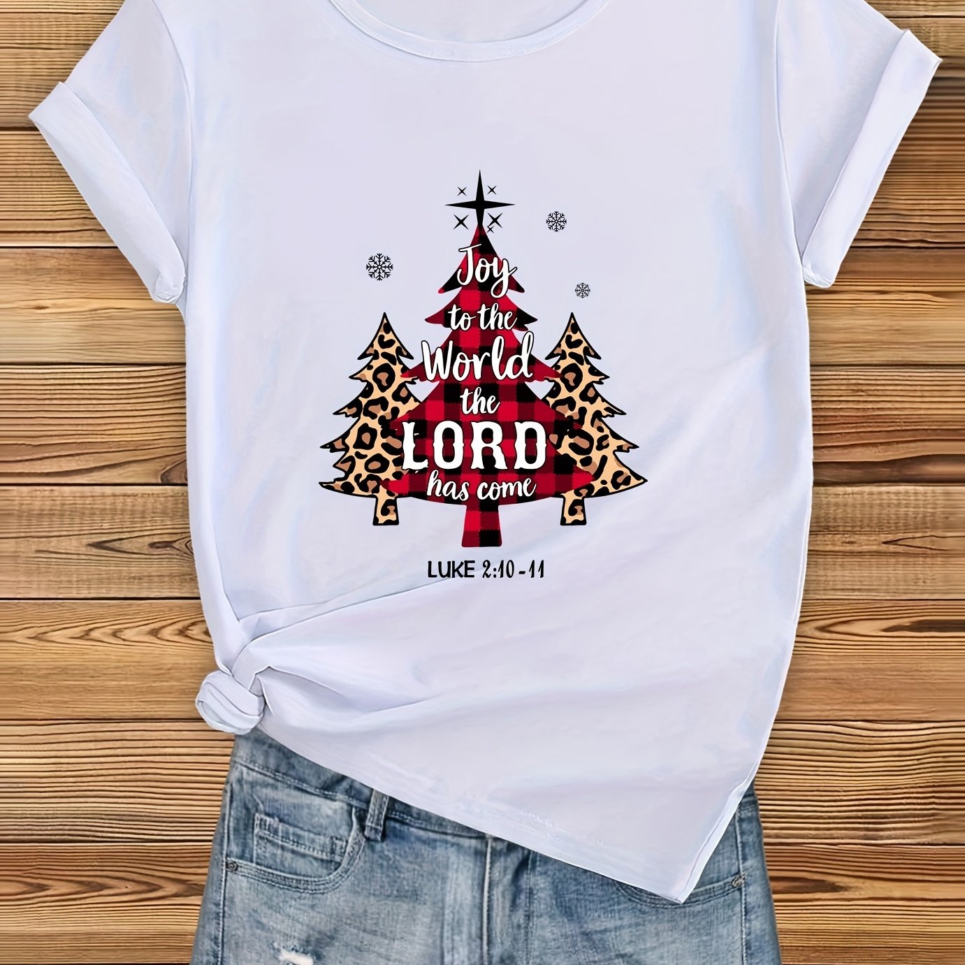 Joy To The World The Lord Has Come (Christmas Themed) Women's Christian T-shirt claimedbygoddesigns