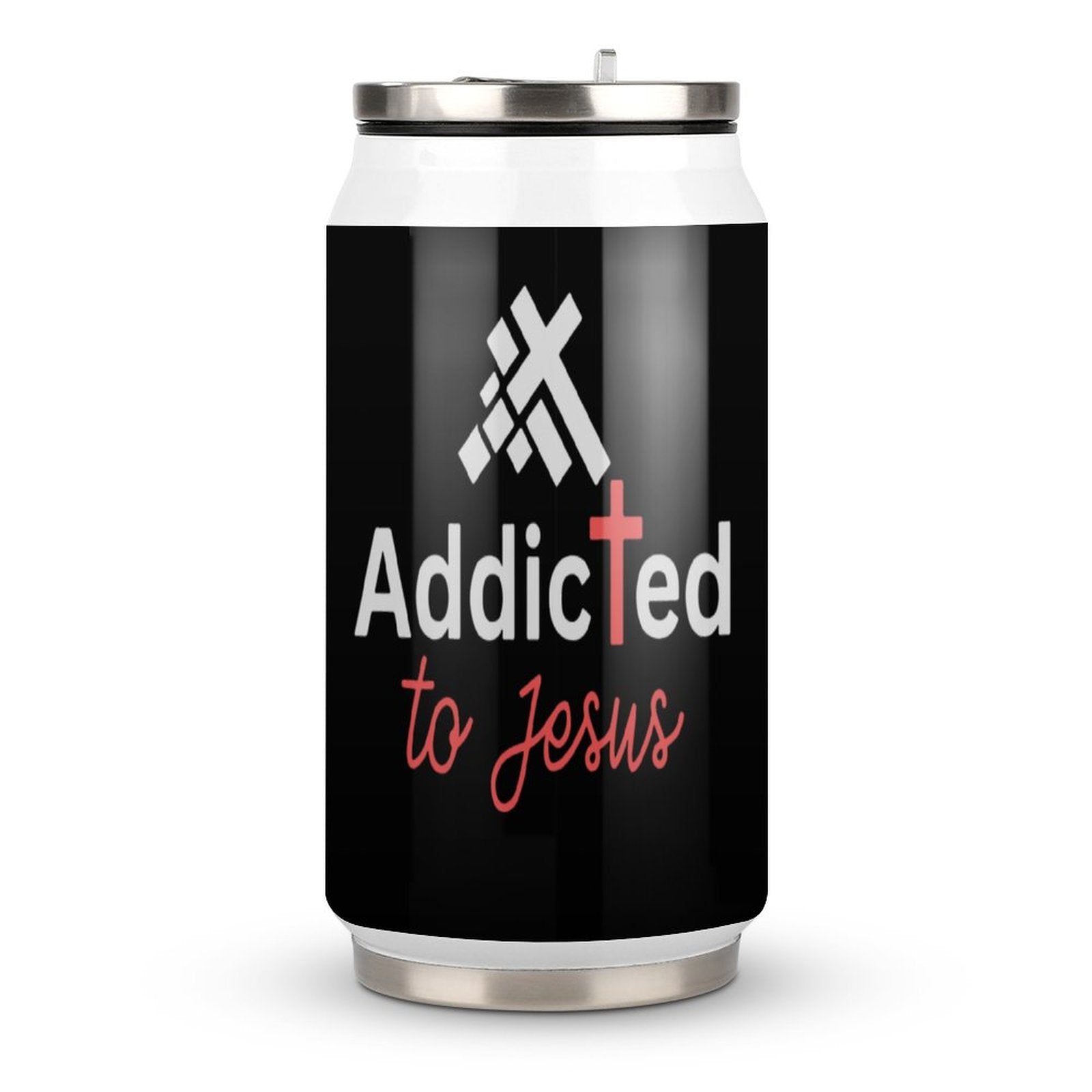 Addicted To Jesus Unique Christian Stainless Steel Tumbler with Straw SALE-Personal Design