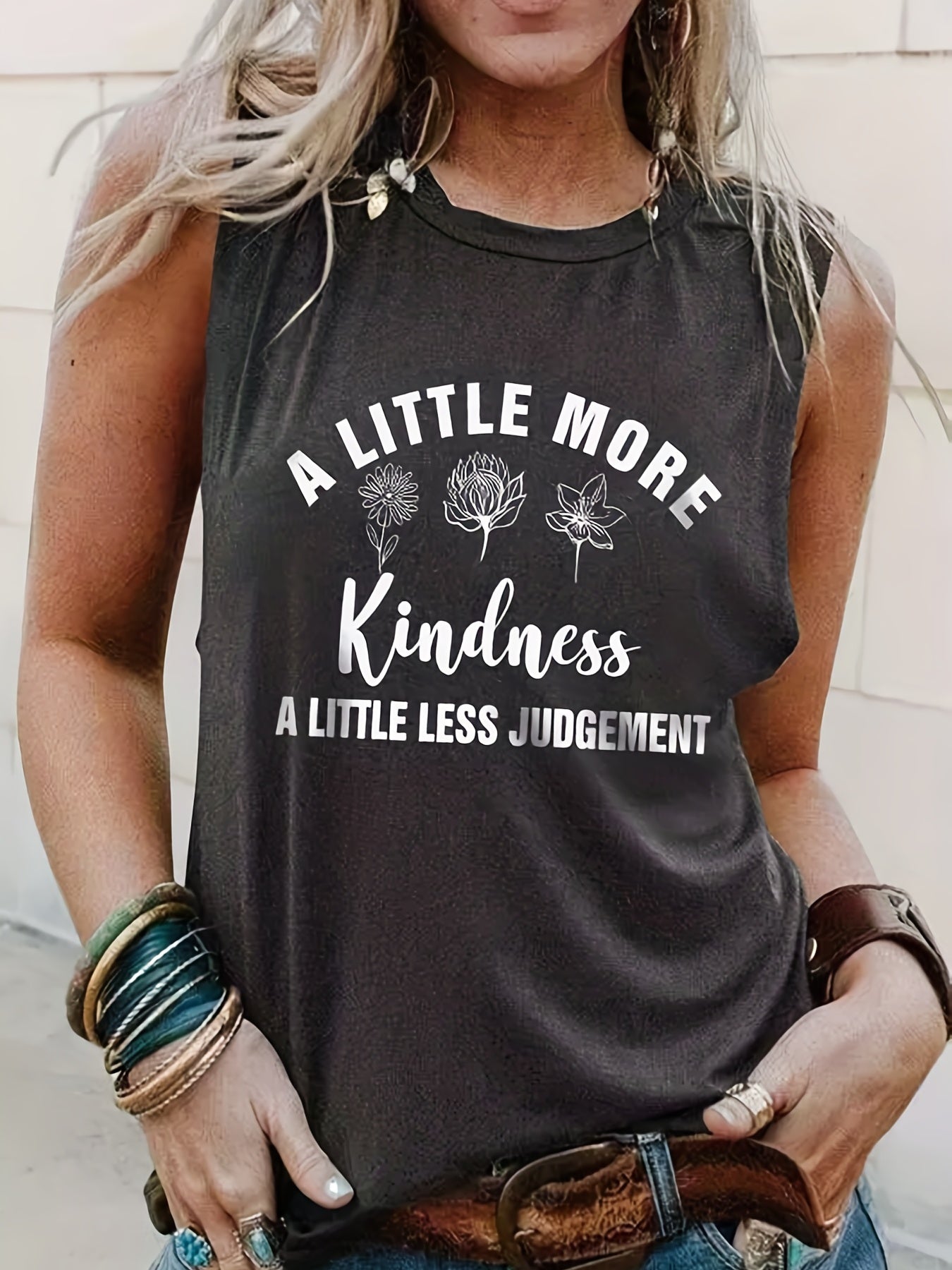 A Little More Kindness A Little Less Judgement Women's Christian Tank Top claimedbygoddesigns