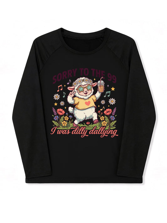Sorry To The 99 I Was Dilly Dallying Youth Christian Christmas Plaid Pajamas