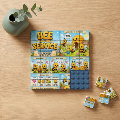 Bee of Service – Building Block Puzzle Ornament - ClaimedbyGodDesigns