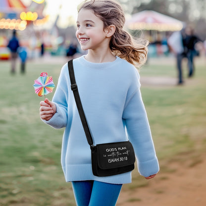 God's Plan Is Worth The Wait Christian Kids Flap Crossbody Bag