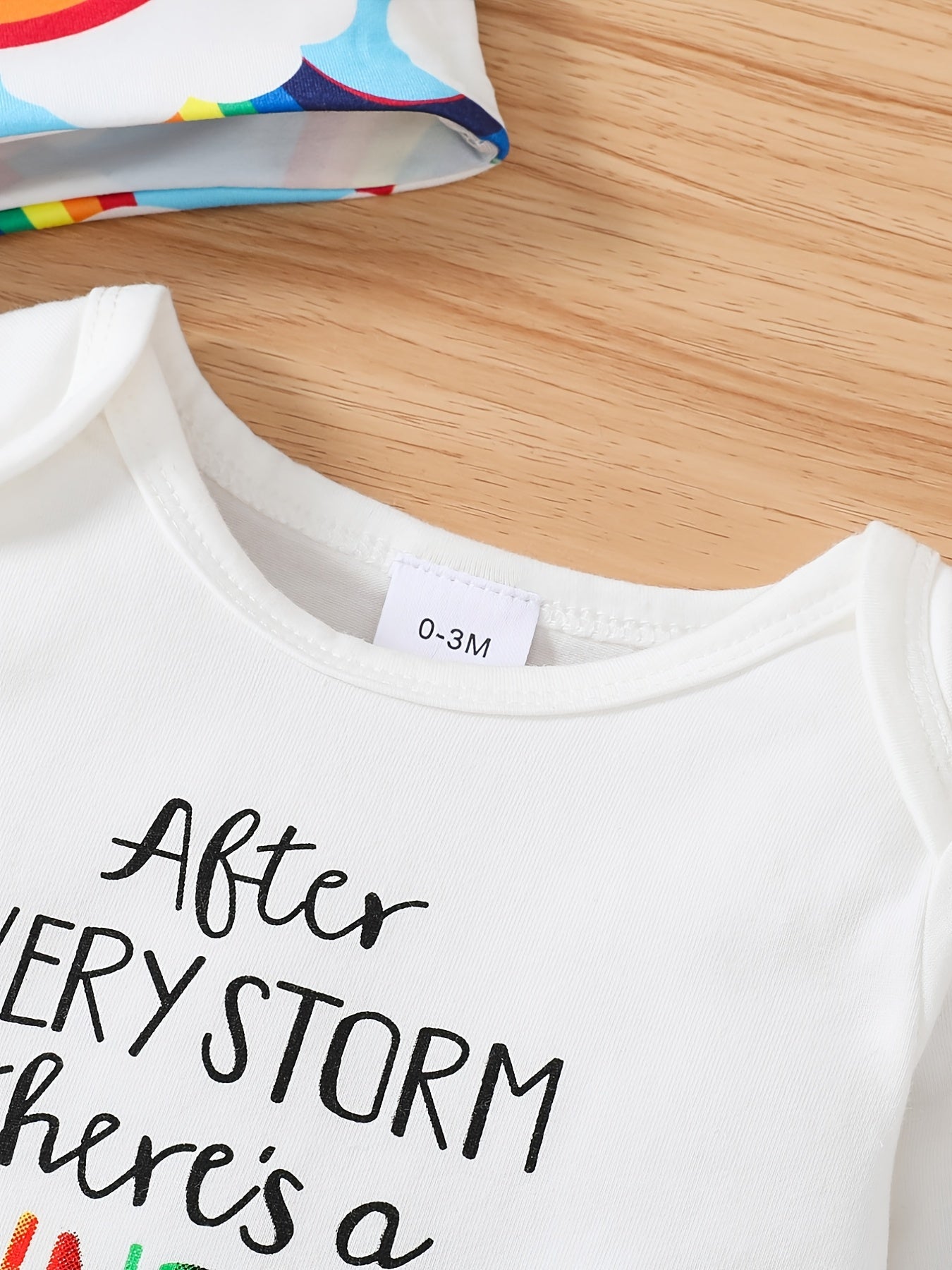 After Every Storm There Is A Rainbow Of Hope Here I Am Christian Toddler Casual Outfit claimedbygoddesigns