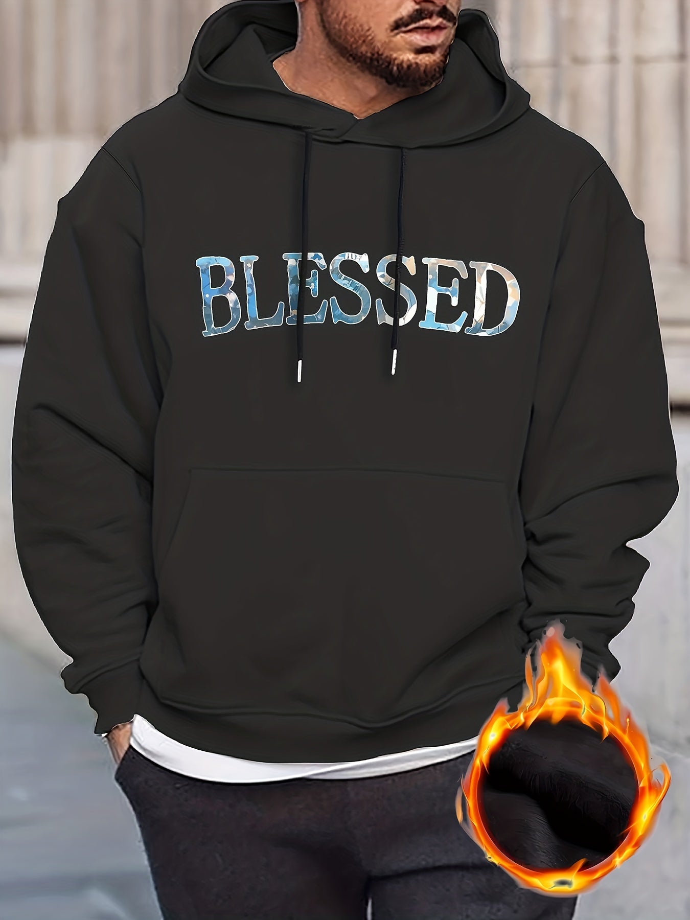 Blessed Men's Christian Pullover Hooded Sweatshirt claimedbygoddesigns