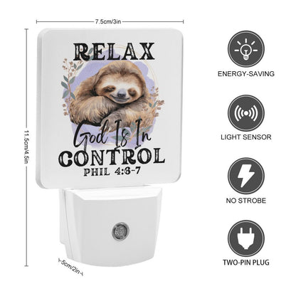 Relax He Is In Control Christian Night Light For Kids - ClaimedbyGodDesigns
