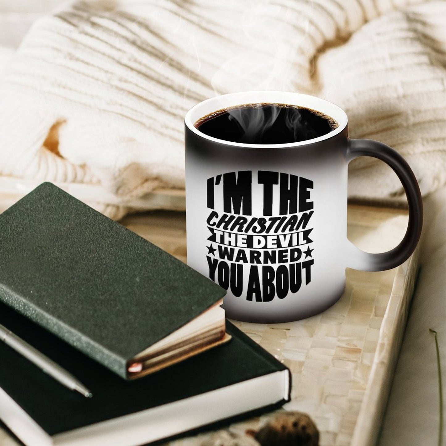 I'm The Christian The Devil Warned You About Christian Color Changing Mug (Dual-sided )