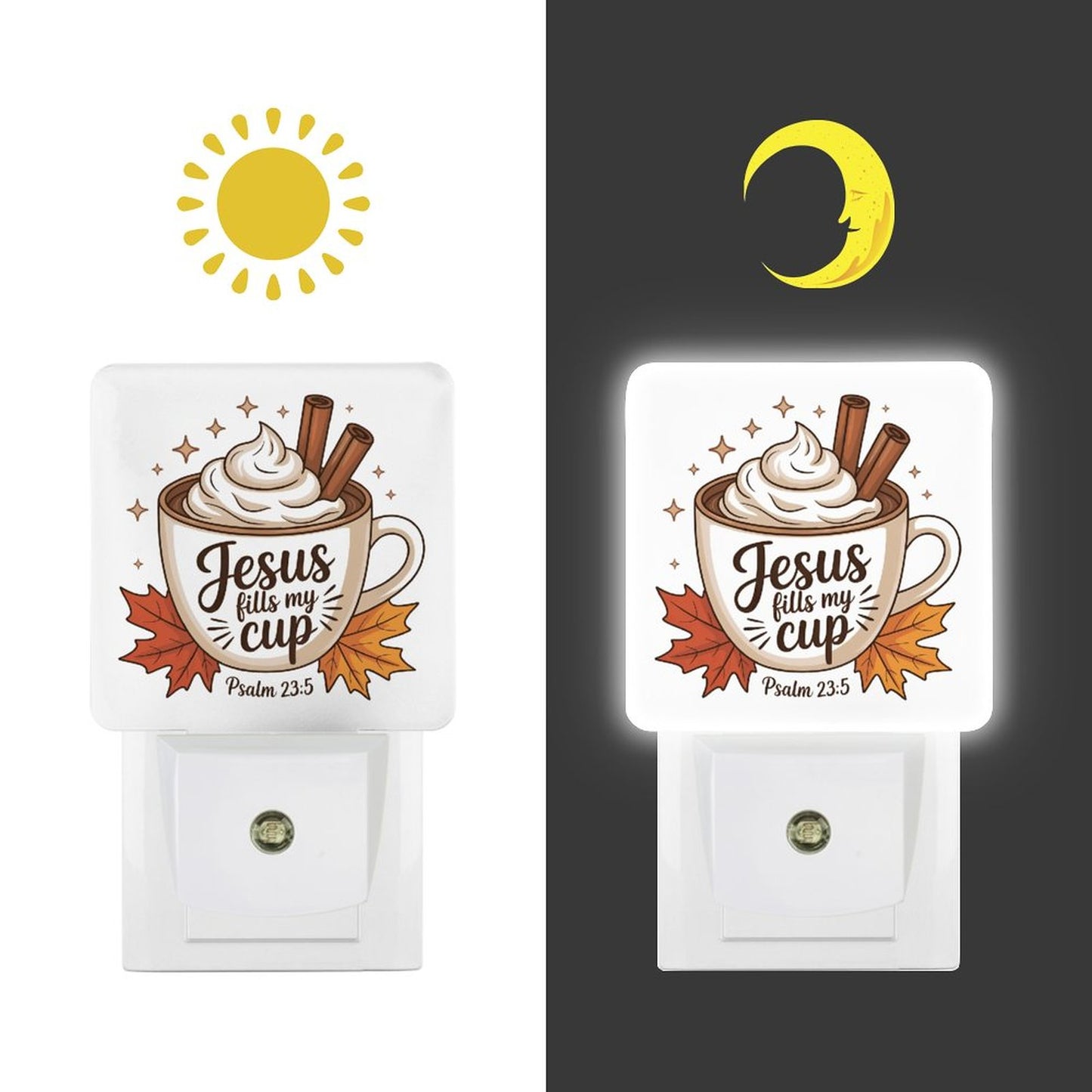 He Fills My Cup Christian Kids Night Light - ClaimedbyGodDesigns