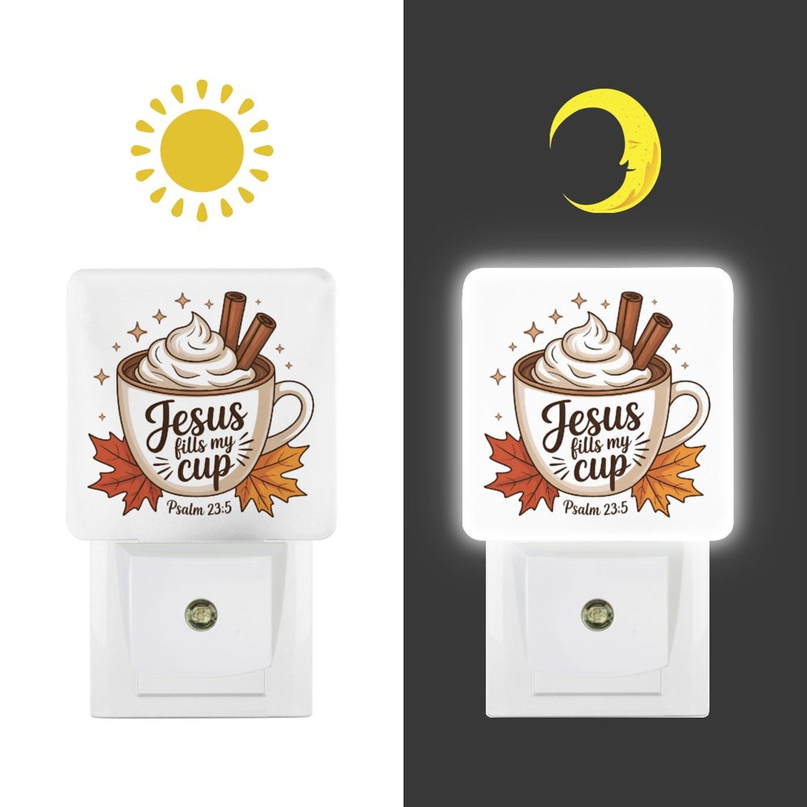 He Fills My Cup Christian Kids Night Light - ClaimedbyGodDesigns