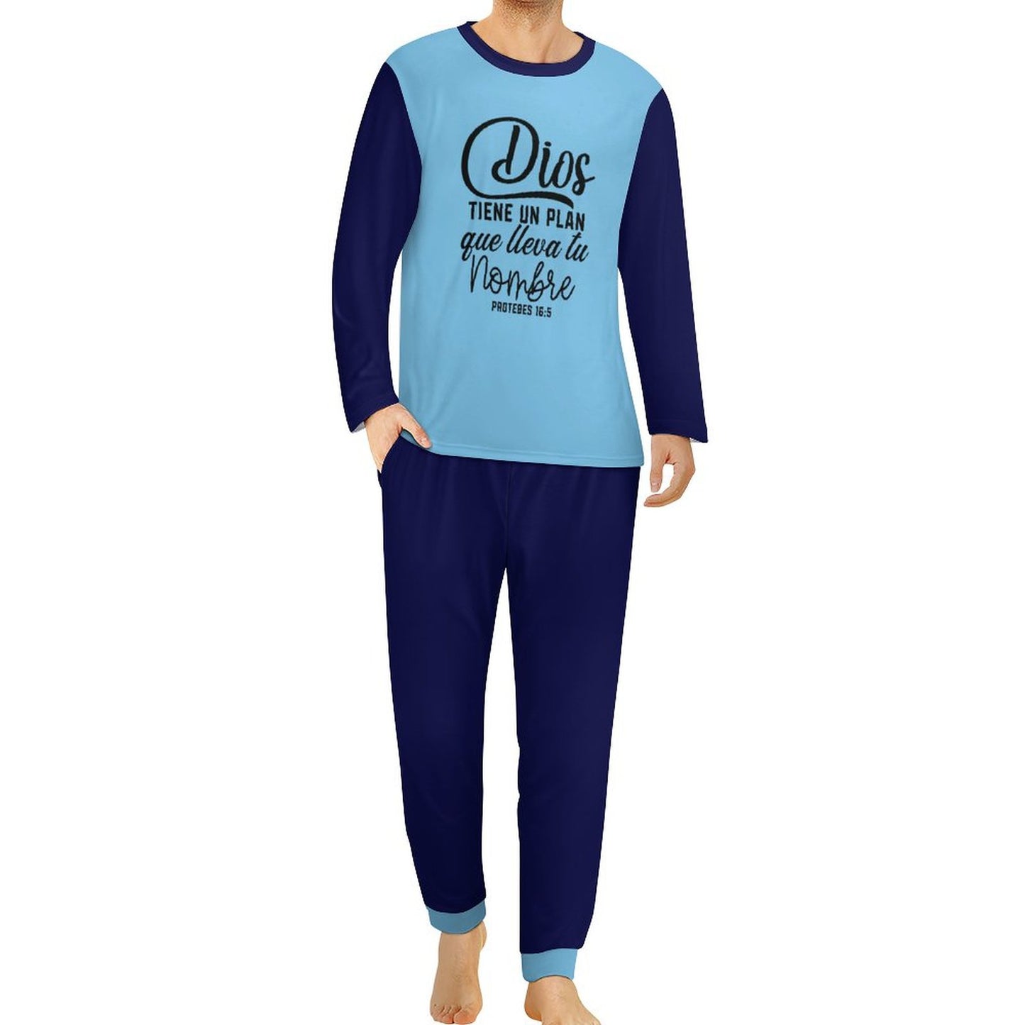 Tiene Un Plan Que Lleva Tu Nombre Spanish Men's Christian Pajama Set