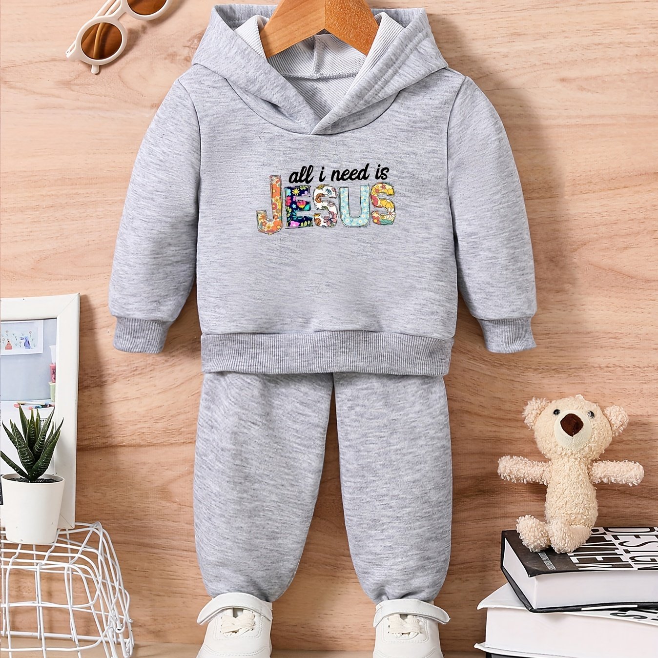 All I Need Is Jesus Toddler Christian Casual Outfit claimedbygoddesigns